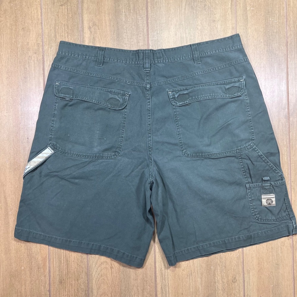 Faded Glory Mens 40 Carpenter Utility Shorts Service Green Canvas FG6006 Cotton - Picture 2 of 15